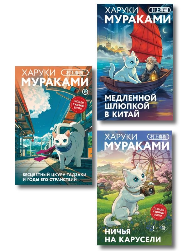 cover1__w600-14077 Отпуск с Харуки Мураками (набор из 3-х книг: "Бесцветный Цкуру Тадзаки и годы его странствий", "Ничья на карусели" и "Медленной шлюпкой в Китай")
