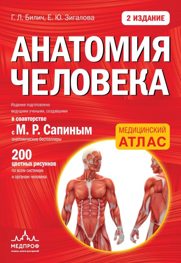 Анатомия человека (цветной атлас): 2 издание