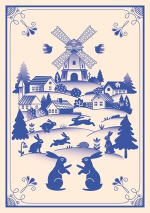 cover1__w600-16206 Блокнот Жили-были. Гжель «Зайчики» (формат А5, 144 стр., блинтовое тиснение, тонированный блок)