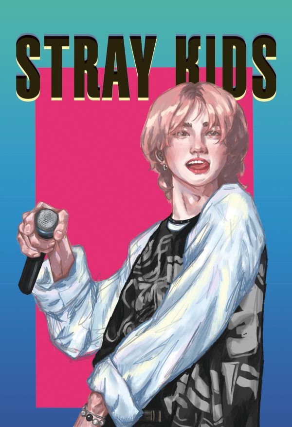 Обложка для паспорта. Stray Kids. Хенджин (ПВХ, 185х133 мм)