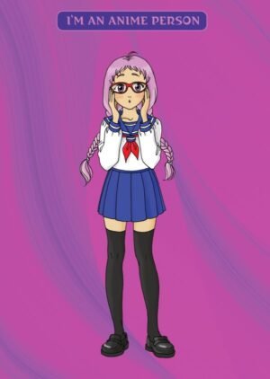 cover1__w600-960 Блокнот. I'm an anime person (формат А4, мягкая обложка, круглые углы, блок в точку)