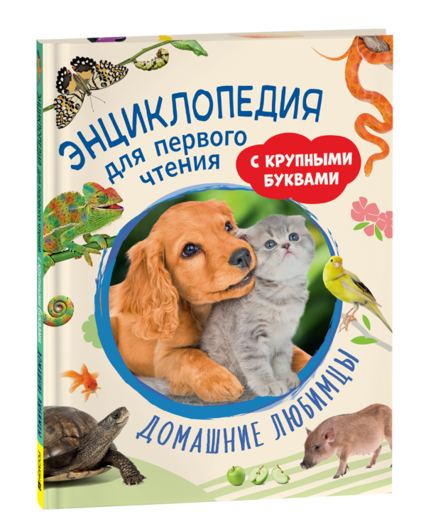 Домашние любимцы. Энциклопедия для первого чтения с крупными буквами